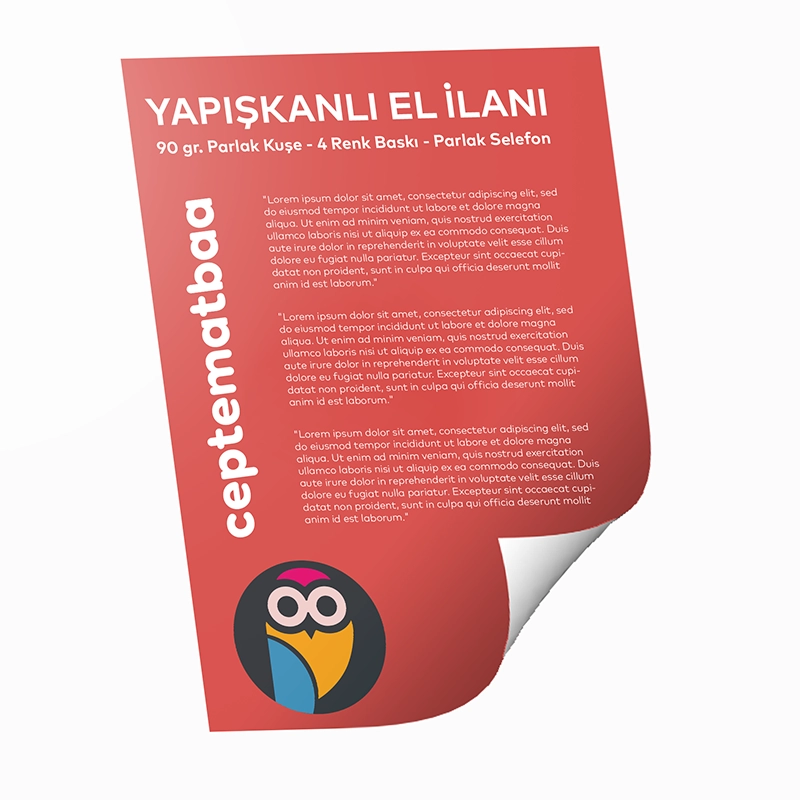 Yapışkanlı El İlanı